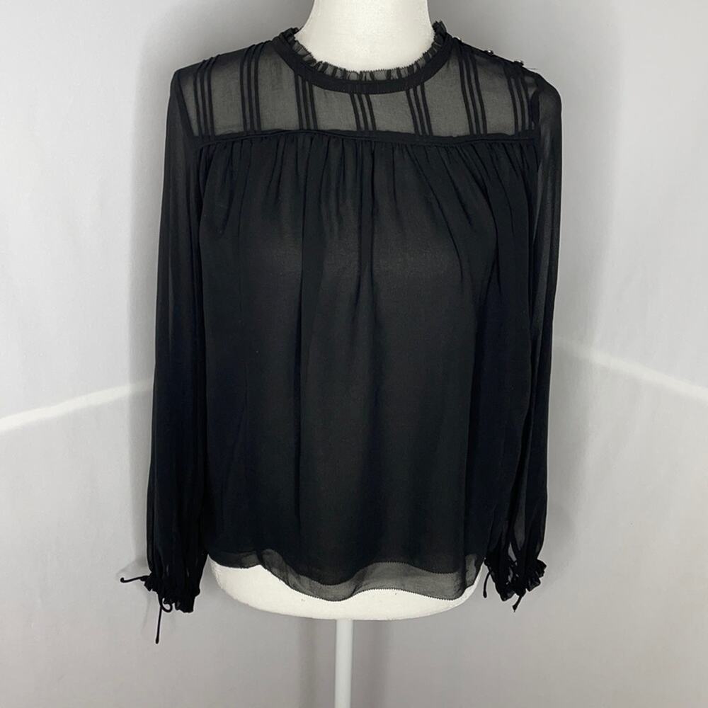 Wilfred Black Aritzia Lourdes Chiffon Blouse